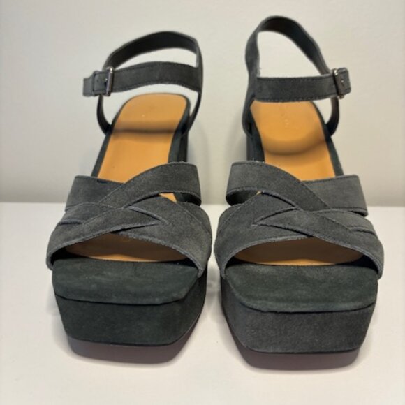 Splendid Platform Sandals - Dark Gray Suede (Size 9.5 Women's) - Picture 4 of 6